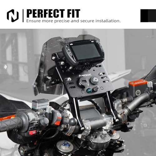 NICECNC GPS Mount Bracket Kit, Mini Fairing Aluminum Accessories,Black