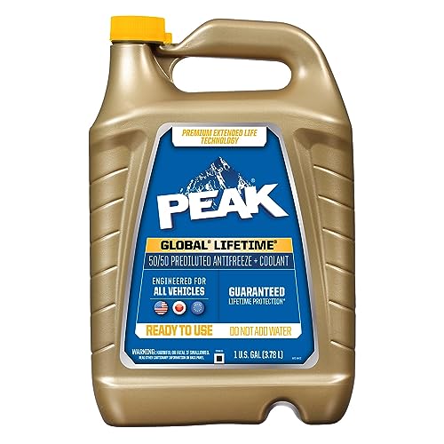 PEAK Global Lifetime 50/50 Prediluted Antifreeze and Coolant for All Vehicles, 1 Gal. - size: 50/50