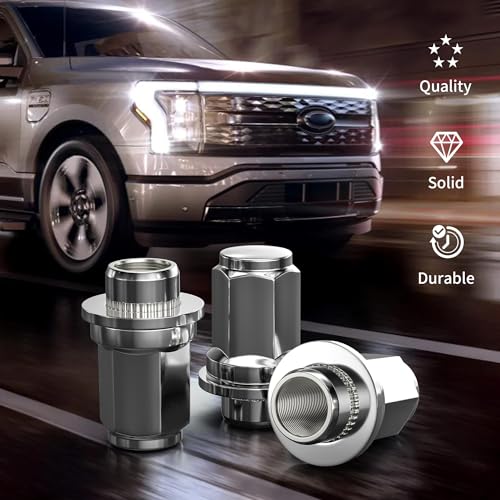 Richeer 24Pcs M12x1.5 OEM Factory Style Lug Nuts for Tacoma Silver - color: Silver
