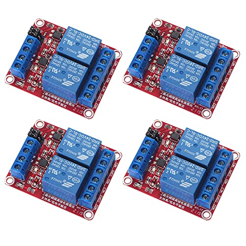 4pcs Relay Module 24V Relay Board 2 Channel with Optocoupler Support High or Low Level Trigger - size: 2 Channel - 24V