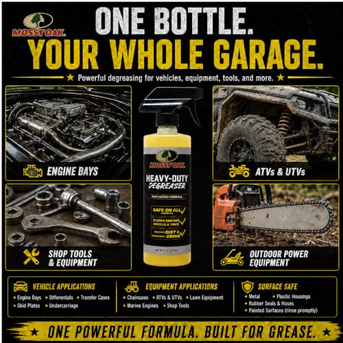 Mossy Oak Heavy-Duty Degreaser - Fast-Acting Citrus, Engines & Tires, 16 oz
