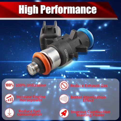 Set of 6 Fuel Injectors 0280158233 05184085AC FJ1147 Replacement - size: 0280158233