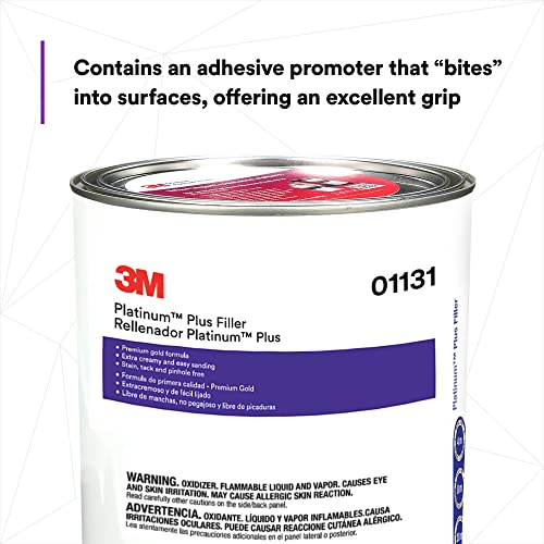 3M Platinum Plus Filler 01131, Lightweight, Stain Free, Tack Free, Quick Application, 1 gallon - style: Can (Package_Form)