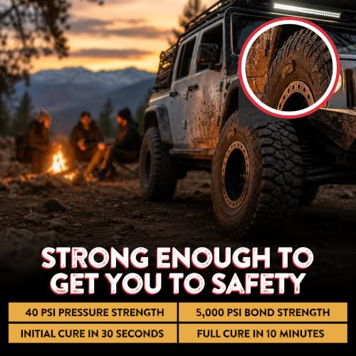 GlueTread Full Size 4x4 Sidewall Tire Repair Kit, Off Road Tire Patch Kit