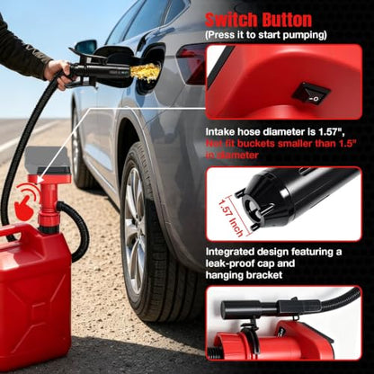 5 GPM Cordless Fuel Transfer Pump for Milwaukee M-18 18V Battery - size: JUMP for M-18