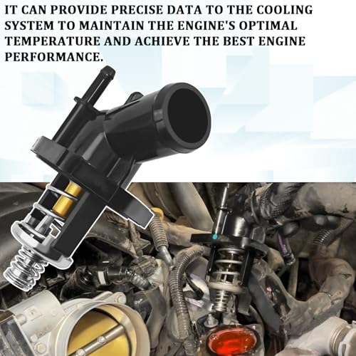 Thermostat Housing Assembly for Car Replace #15-11125 12674639 Compatible with Chevy Silverado 1500 Tahoe Suburban GMC Sierra Yukon Cadillac Escalade 4.3L 5.3L 6.2L Engine Coolant Thermostat