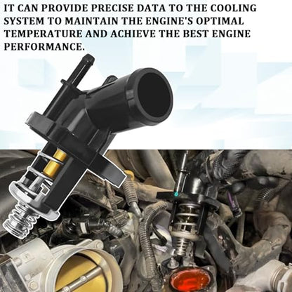 Thermostat Housing Assembly for Car Replace #15-11125 12674639 Compatible with Chevy Silverado 1500 Tahoe Suburban GMC Sierra Yukon Cadillac Escalade 4.3L 5.3L 6.2L Engine Coolant Thermostat