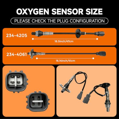 Oxygen Sensor Set OE 234‑4205,234‑4061 for Prizm,Corolla 1.8L - size: 234‑4205+234‑4061