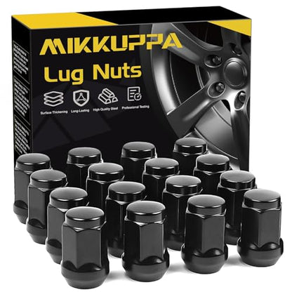 MIKKUPPA 1/2-20 Golf Cart Wheel Lug Nuts, Black 60 Degree Conical Tire Nut - color: Black, size: 1/2-20