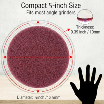 20 Pcs 5" Drill Brush Scrubber Scouring Pads (400#) - style: Red - 400#