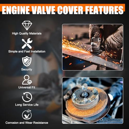 Engine Valve Cover Fit for 2015-2020 Hyundai Sonata/Santa Fe/Santa Fe Sport/Kia Optima Sorento 2.0L 2.4L, Relace 22400-2GGB0 224002GGB0 - color: 22400-2GGB0 Engine Valve Cover