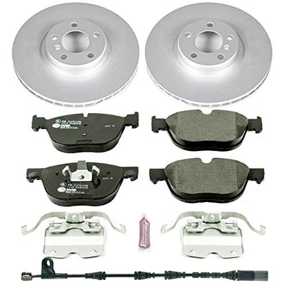 PowerStop Euro-Stop Fully Coated Front Brake Kit For BMW X5 2011-13 | BMW X5 2016-18 - ECE-R90 Certified Brake Pads + Disc Rotor Upgrade, ESK6061