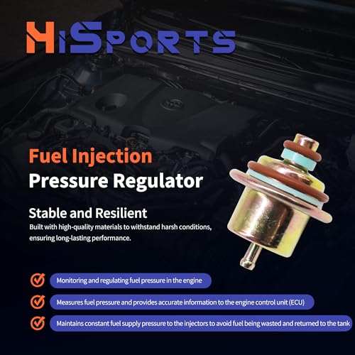 HiSport 88894360 Fuel Injection Pressure Regulator Kit with Clip 3.5Bar - size: HSFPR287