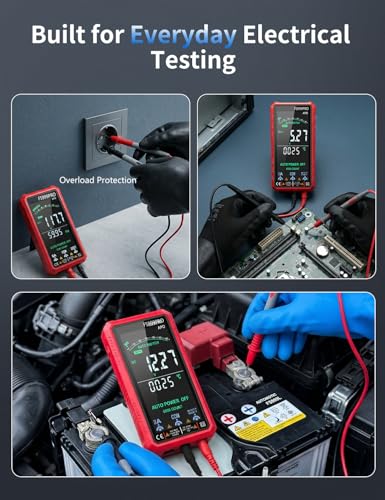 Digital Multimeter, Auto-Ranging Smart Electrical Tester, 6000 Counts TRMS, USB-C Rechargeable, Easy-to-Read Color Display, NCV Detection for Home, Automotive & DIY Use