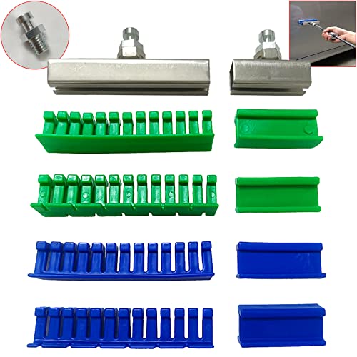CYGOODS 10pcs/Set Adhesive Green Blue Glue Tabs Tools Kits for Car Paintless Dent Repair Tool Auto Dent Repair Tools Long Dent Repair Tools - size: 10pcs slot and nylon glue tab set