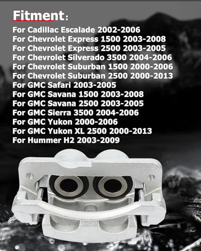 cciyu Front Left/Rear Right 18-B4729 Disc Brake Caliper With Bracket - size: Front Left[18-B4729]