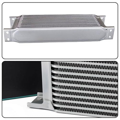 G-PLUS AN-10 AN10 Universal 25 Row Black Aluminum Radiator Oil Cooler - color: Black, size: 25 Row AN10