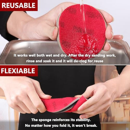 Shinboc 20 PCS 3 Inch Sanding Sponge 2500 Grit, Hook and Loop Sanding Disc - style: 2500 Grit