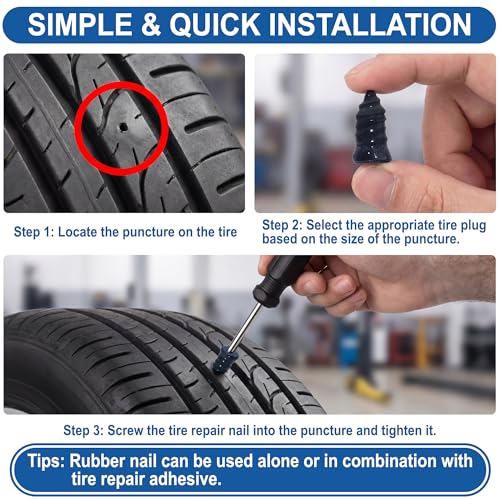 HMPLL 61 PCS Tire Repair Screws Kit