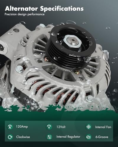 SCITOO 120A New Alternator Fits for Mitsubishi for Outlander 07-15 V6 3.0L - size: Small, style: 11317 Alternator
