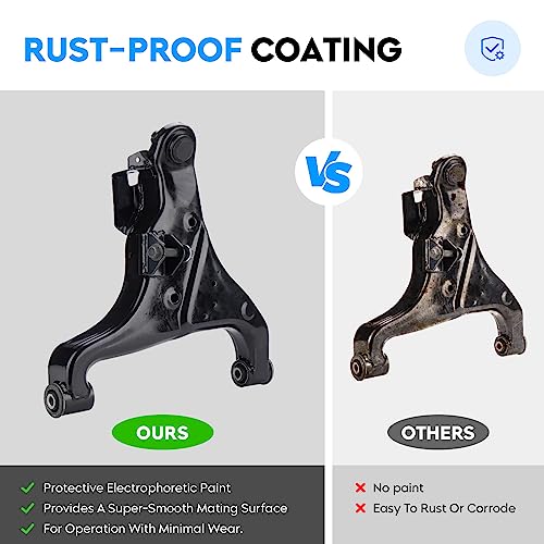 Front Lower Control Arm Assembly for Infiniti QX56 04-10, Nissan Armada 05-15, Pathfinder 04, Titan 04-15, Suspension Kit K620512 K620511 2PCS Set
