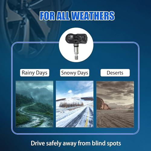 Set of 4 TPMS Sensor 42607-33021 Tire Pressure Monitor Sensor 315MHz Compatible for Toyota Lexus Scion Pontiac Camry Corolla Rav4 Highlander Prius Sienna 4Runner Tacoma Replace#42607-33011 PMV-107J