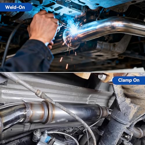 2.5" Performance Muffler Stainless Steel Straight-Through - size: 2.5in