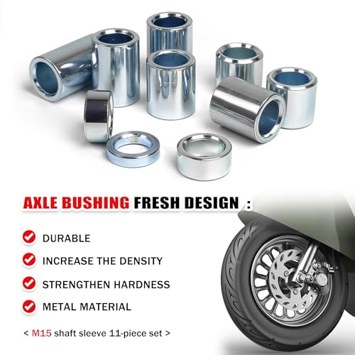 15mm Motorcycle Wheel Spacers Kit Axle Bushings For XR50 CRF50
