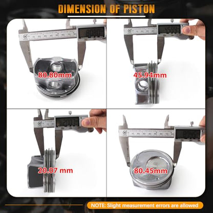 PANGOLIN Engine Piston & Rings Set fits for Kia Soul Forte 2.0L 2014-2018 - size: STD