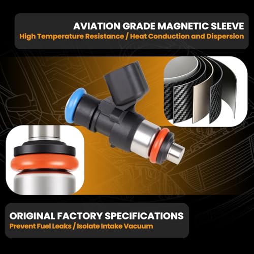 Fuel Injectors 0280158191 Compatible with Ford Lincoln V6 3.5L 3.7L - size: 0280158191 6P