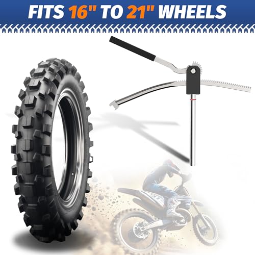 SporGain Dirt Bike Tire Changing Stand, Heavy-Duty Tire Mounting Tool - color: Black