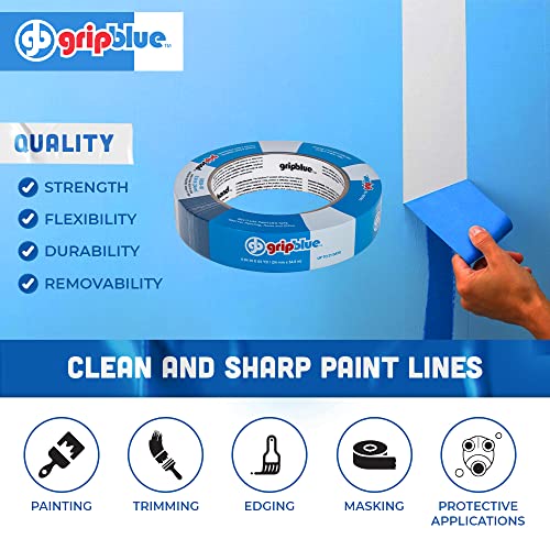 Professional-Grade Blue Painters Tape 1 Inch Wide, 1 Roll - size: 1 in/.94 (Single Roll)