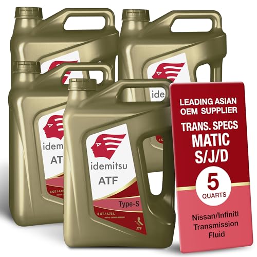 Idemitsu ATF Type S (Matic J, D) Transmission Fluid – 5 Qt, Case of 4 - size: 5 Quart, style: 4 Pack