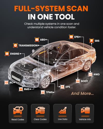 ANCEL DS500BT Bidirectional Scan Tool, Full-System OBD2 Diagnostic Scanner with 3000+ Active Tests, 28+ Service Functions, Lifetime Free Updates & CAN FD - color: Silver