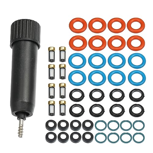 Fuel Injector Seal O-Ring for Volvo XC90 4.4L V8 2005-2011 for Volvo S80 4.4L V8 2007-2010 / Fuel Injector Rubuild Kit/Durable / 1 Set Black