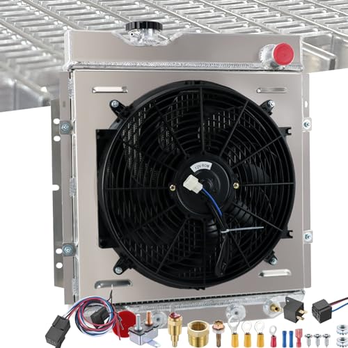 Radiator Compatible with 1965-66 Ford Mustang 60-65 Falcon Mercury Comet AT - size: 4-Row Radiator Fan Relay Kit
