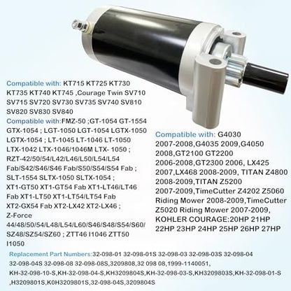1999-1140051 Kohler 7000 Series Starter for KT715 KT725 KT730 KT735 KT740 KT745 Courage Twin SV710 SV715 SV720 SV730 SV735 SV740 SV810 820 830 840 20-27 HP3209801 3209803 3209804 3209808