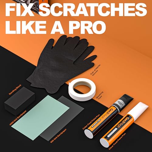 Mosaic Black Metallic Touch Up Paint Pen Kit Compatible with Chevy [Clear Coat Included], GB8/WA384A Color Match for Scratches, Rock Chips, Bumper Dings, Easy Scratch Repair & Rust Remover - color: Compatible with Chevy - Mosaic Black Metallic