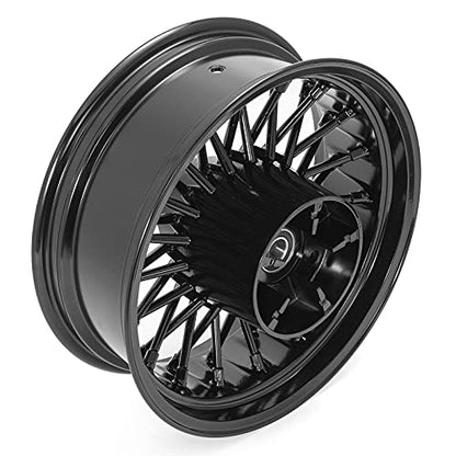 TOFR 16x5.5 Rear Fat King Spoke Wheel For Harley Touring Street Glide 09-25 - color: Gloss Black, size: Rear:16x5.5