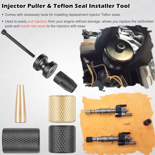 Injector Puller and Teflon Seal Installer Tools Set Fits for BMW N14 N18 N54 N63 Diesel Engines, Alternative to 130192, 130193, 130194 and 130195