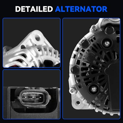 11256N New Alternator 130A Replacement for 2007-2019 Nissan Armada Frontier Pathfinder Titan Xterra Equator, 2008-2010 Infiniti QX56, 2009-2012 Equator, 23100-ZH00A 23100-ZH00B TG15C113 - size: 11256N
