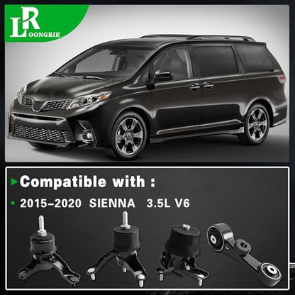 Engine Motor and Transmission Mount Kit Compatible with Sienna 2015-2020 - size: 2015-2020 Sienna3.5L V6