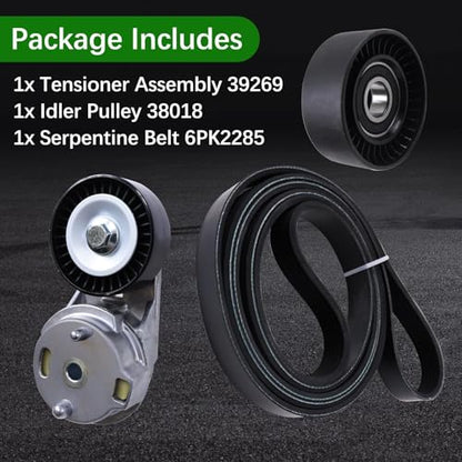 39269 Engine Serpentine Belt Tensioner Idler Pulley Drive Kit