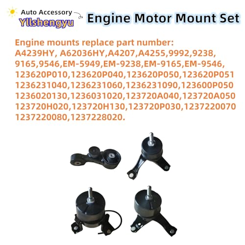 Engine Motor Transmission Mount Kit for Sienna 2007-2010 - size: 2007-2010 Sienna V6 3.5L