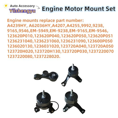 Engine Motor Transmission Mount Kit for Sienna 2007-2010 - size: 2007-2010 Sienna V6 3.5L
