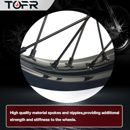 TOFR 21"19" Wheels Rims for Honda CRF250R 14-25 CRF450R 13-25 CRF450R 13-25 - size: 21" 19" Front Rear