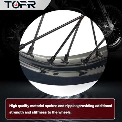 TOFR 21"19" Wheels Rims for Honda CRF250R 14-25 CRF450R 13-25 CRF450R 13-25 - size: 21" 19" Front Rear