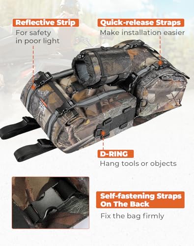 KEMIMOTO ATV Fender Bag Water-resistance Bags With Drink Holder Camo - color: Camo