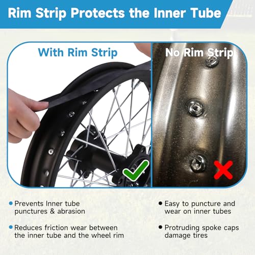 EOPOAYI 3.00-12 80/100-12 Rear Rim Wheel Tire for 110cc 125cc SSR Dirt Bike
