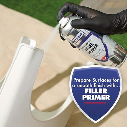 Bartoline White Filler Primer Spray Paint, 13.5 fl oz, 3-Pack